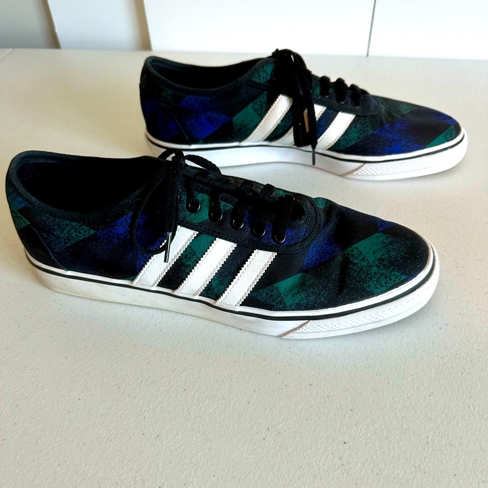 Men’s Adidas 13 Adi Ease Blue Green and Black Sneakers